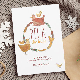 Cartes Pour Fêtes Annuelles Peck Halls Drôle Noël de poulet