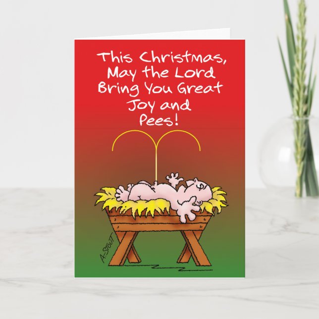 Cartes Pour Fêtes Annuelles Pees & Joy to All - (Devant)