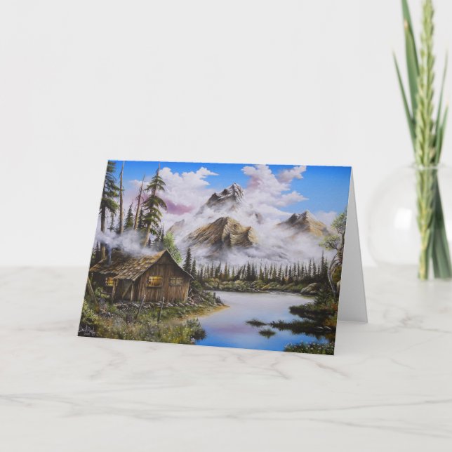 Cartes Pour Fêtes Annuelles Peinture à l'huile de solitude d'été par David (Devant)