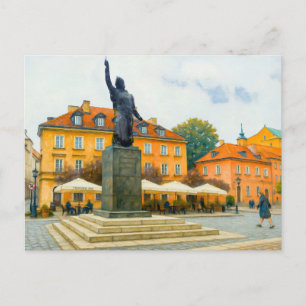 Cartes Pour Fêtes Annuelles Peinture à l'huile de Varsovie - Monument Jan Kili