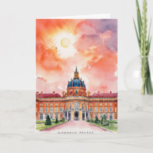 Cartes Pour Fêtes Annuelles Peinture à l'huile personnalisée du palais de Blen