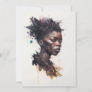 Cartes Pour Fêtes Annuelles Peinture aquarelle, Belles femmes de la tribu afri
