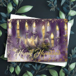 Cartes Pour Fêtes Annuelles Peinture aquarelle Menorah Happy Hanoukka<br><div class="desc">Des objets de vacances à thème conçus par Umua. Imprimé et expédié par Zazzle ou ses filiales.</div>