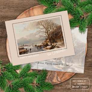 Cartes Pour Fêtes Annuelles Peinture artistique de paysage personnalisé de mer