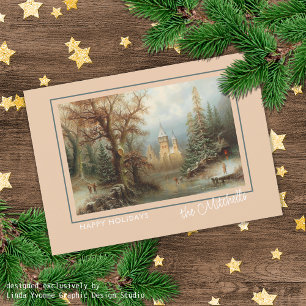 Cartes Pour Fêtes Annuelles Peinture artistique personnalisée de paysage de me