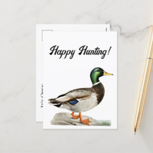Cartes Pour Fêtes Annuelles Peinture de canard de Mallard pour chasseurs et ex