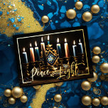 Cartes Pour Fêtes Annuelles Peinture de Menorah Paix et Lumière<br><div class="desc">Des objets de vacances à thème conçus par Umua. Imprimé et expédié par Zazzle ou ses filiales.</div>
