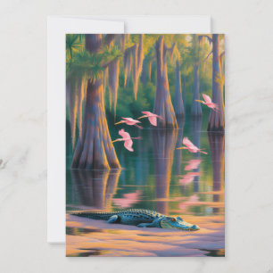Cartes Pour Fêtes Annuelles Peinture du Parc national des Everglades