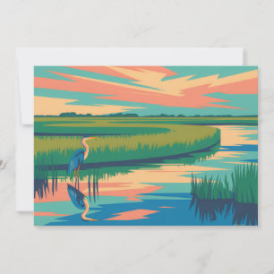Cartes Pour Fêtes Annuelles Peinture du Parc national des Everglades