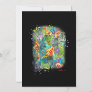 Cartes Pour Fêtes Annuelles Peinture Koi Poisson Peinture Zen Japonais Perdu