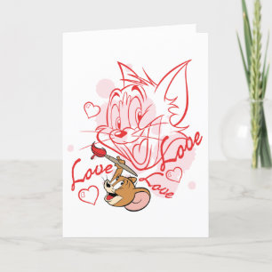 Cartes Pour Fêtes Annuelles Peinture Tom & Jerry Valentine