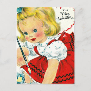 Cartes Pour Fêtes Annuelles Peinture vintage Valentine