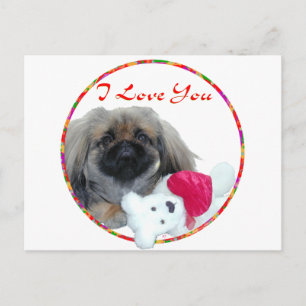Cartes Pour Fêtes Annuelles Pekingese Valentine