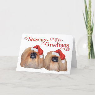 Cartes Pour Fêtes Annuelles Pékinois célèbrent Noël