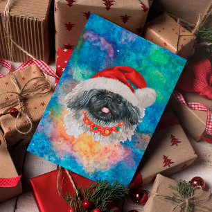 Cartes Pour Fêtes Annuelles Pékinois Race de Chien Noël