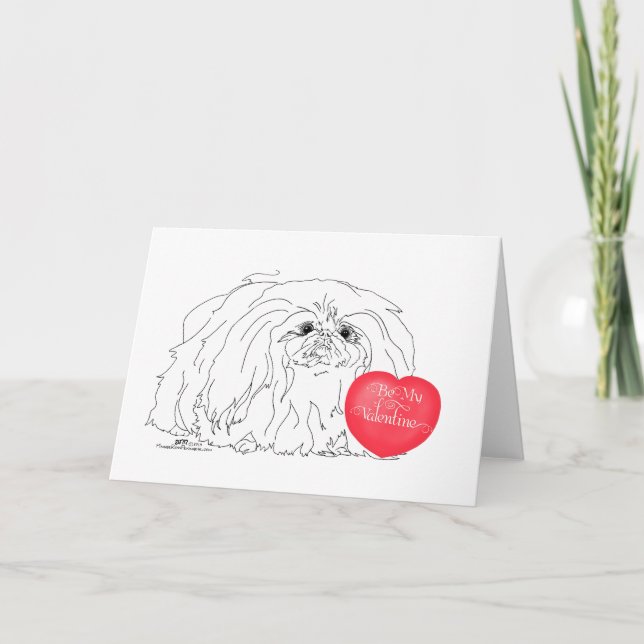 Cartes Pour Fêtes Annuelles Pékinois Saint-Valentin (Devant)