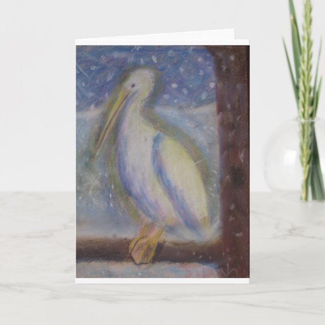 Cartes Pour Fêtes Annuelles Pélican de Milou Glowy (Devant)