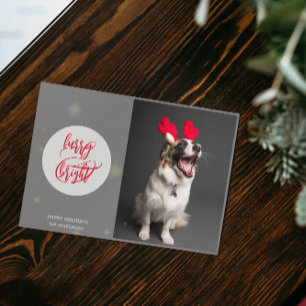 Cartes Pour Fêtes Annuelles Pelucheux & Lumineux   Nom & Photo personnalisés  