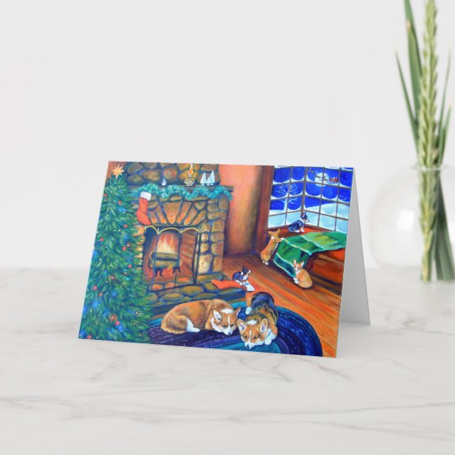 Cartes Pour Fêtes Annuelles Pembroke Welsh Corgi (Devant)