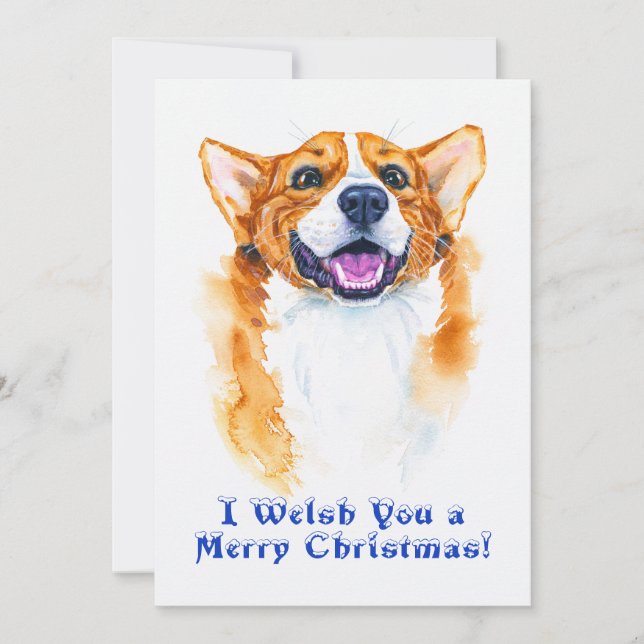 Cartes Pour Fêtes Annuelles Pembroke Welsh Corgi Chien Funny Christmas Pun (Devant)
