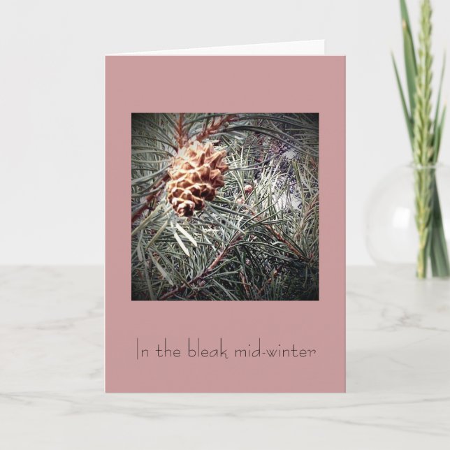 Cartes Pour Fêtes Annuelles Pendant le plein hiver morne (Devant)