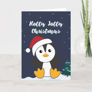 Cartes Pour Fêtes Annuelles Penguin Christmas Snow Winter Animals Penguins Hol