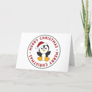 Cartes Pour Fêtes Annuelles Penguin Christmas Snow Winter Animals Penguins Hol