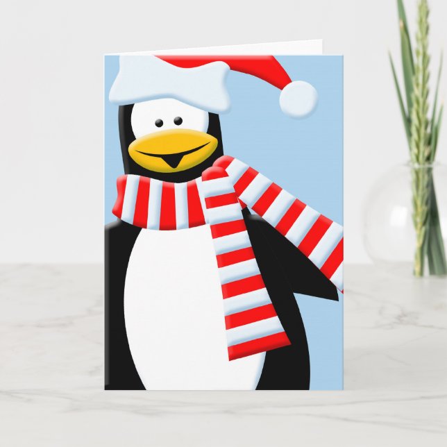 Cartes Pour Fêtes Annuelles Penguin cool (Devant)