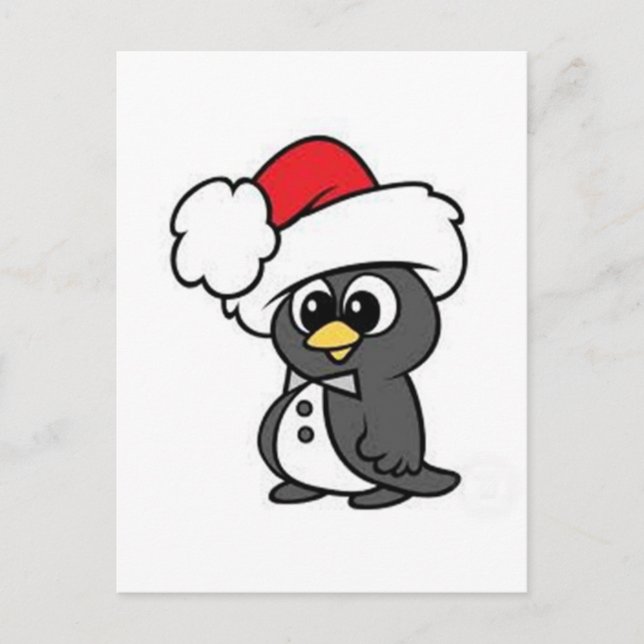 Cartes Pour Fêtes Annuelles Penguin de Christmas (Devant)