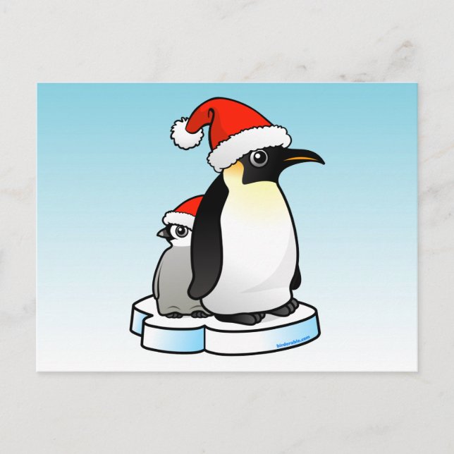Cartes Pour Fêtes Annuelles Penguin, l'empereur père Noël (Devant)