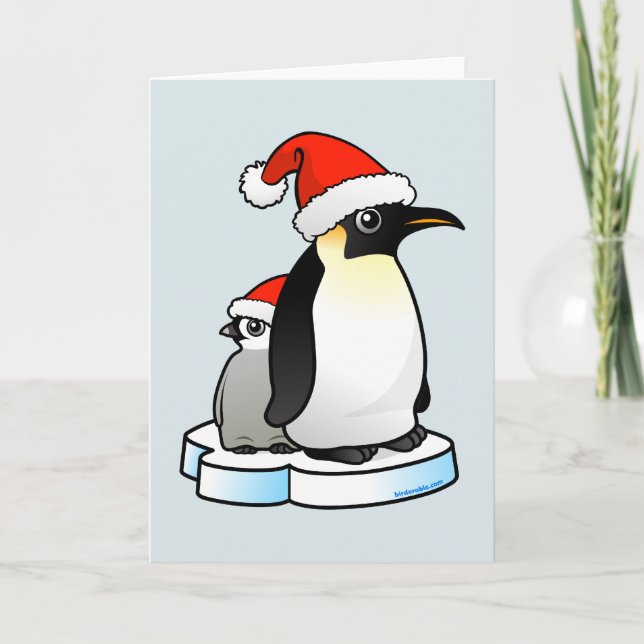 Cartes Pour Fêtes Annuelles Penguin, l'empereur père Noël (Devant)