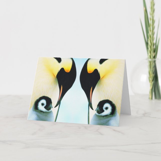 CARTES POUR FÊTES ANNUELLES PENGUINS (Devant)