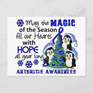 Cartes Pour Fêtes Annuelles Penguins de Noël Arthrite