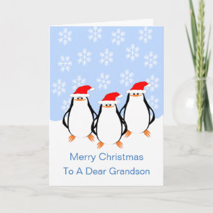 Cartes Pour Fêtes Annuelles Penguins Noël Grandson