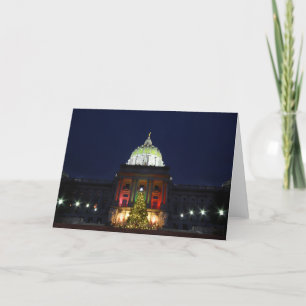 Cartes Pour Fêtes Annuelles Pennsylvania State Capitol Christmas Tree Lights