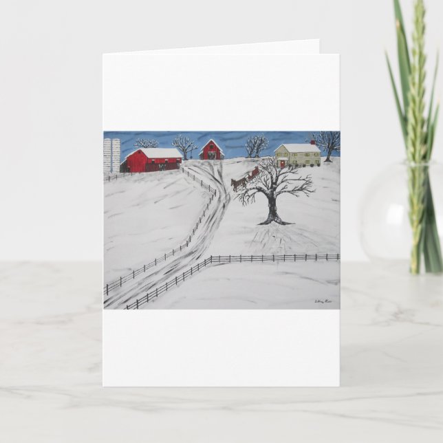 Cartes Pour Fêtes Annuelles Pennsylvanie Sleigh Ride (Devant)