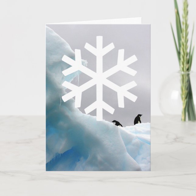 Cartes Pour Fêtes Annuelles Penquins (Devant)