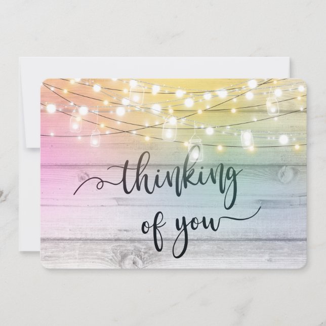 Cartes Pour Fêtes Annuelles penser à vous condoléances endeuillée perte aimée (Devant)