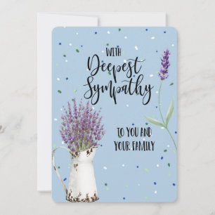 Cartes Pour Fêtes Annuelles penser à vous condoléances endeuillée perte aimée