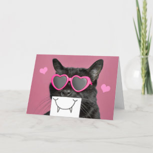 Cartes Pour Fêtes Annuelles Penser à vous me faire sourire Chat dans les lunet