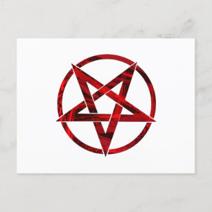 Cartes Pour Fêtes Annuelles Pentagram Red Devil