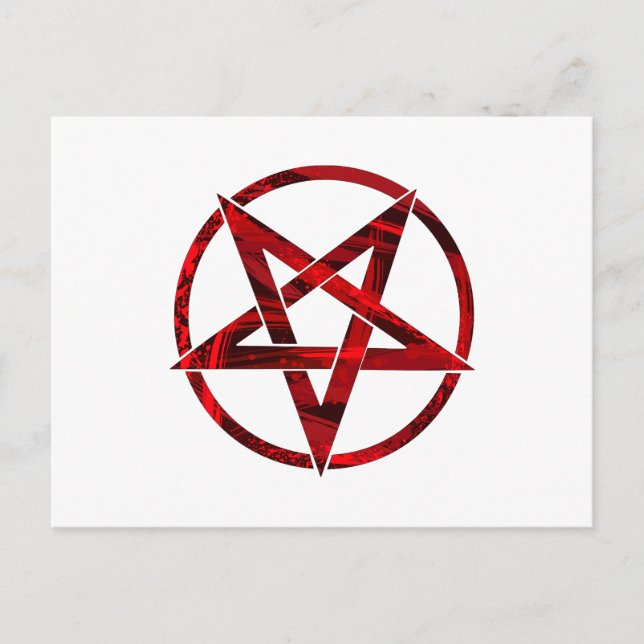 Cartes Pour Fêtes Annuelles Pentagram Red Devil (Devant)
