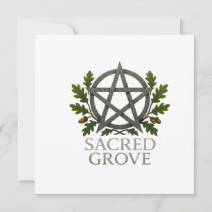 Cartes Pour Fêtes Annuelles Pentagramme de Grove sacrée Wiccan