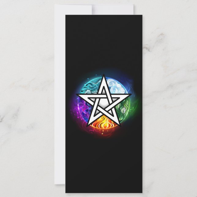 Cartes Pour Fêtes Annuelles pentagramme du Wiccan (Devant)