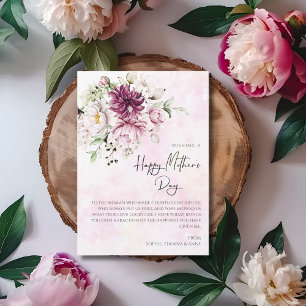 Cartes Pour Fêtes Annuelles Peonies élégante fête des mères