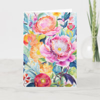 Peony Bouquet Bloom Art Abstrait