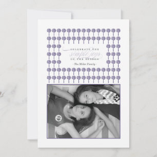 Cartes Pour Fêtes Annuelles Peppermint Majestic Framed Holiday