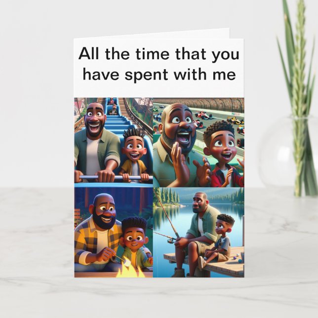 Cartes Pour Fêtes Annuelles Père et ami (Devant)