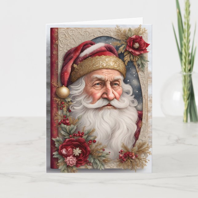 Cartes Pour Fêtes Annuelles Père Noël  (Devant)