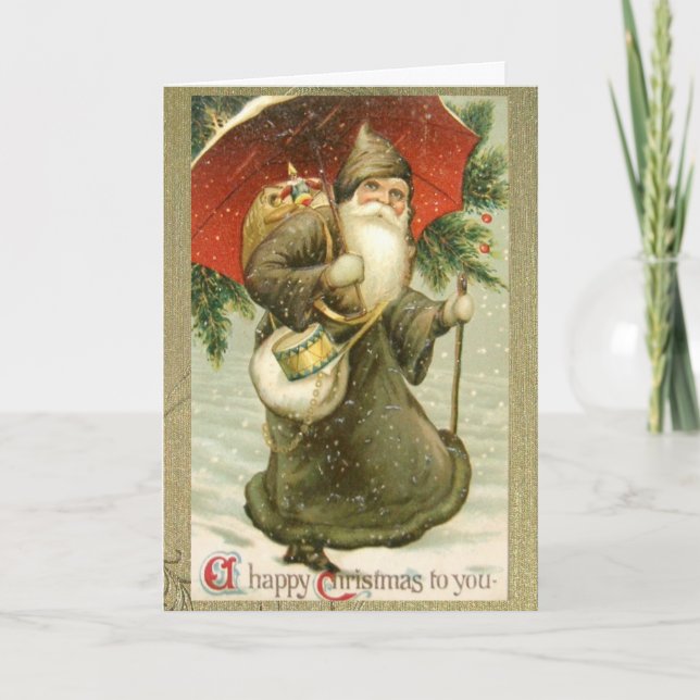 Cartes Pour Fêtes Annuelles Père Noël (Devant)
